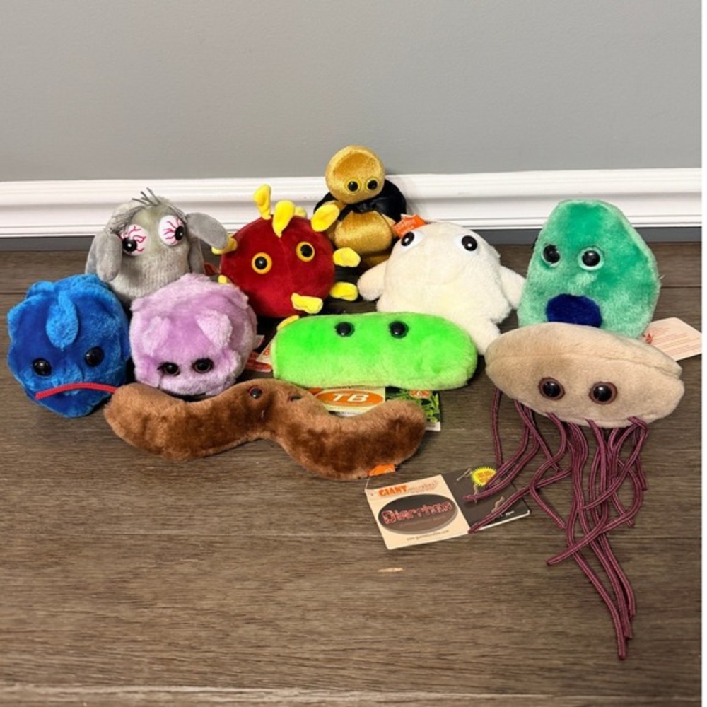 Giant Microbes Plush Lot of 10 Virus Bacteria Cells Science Educational Toys